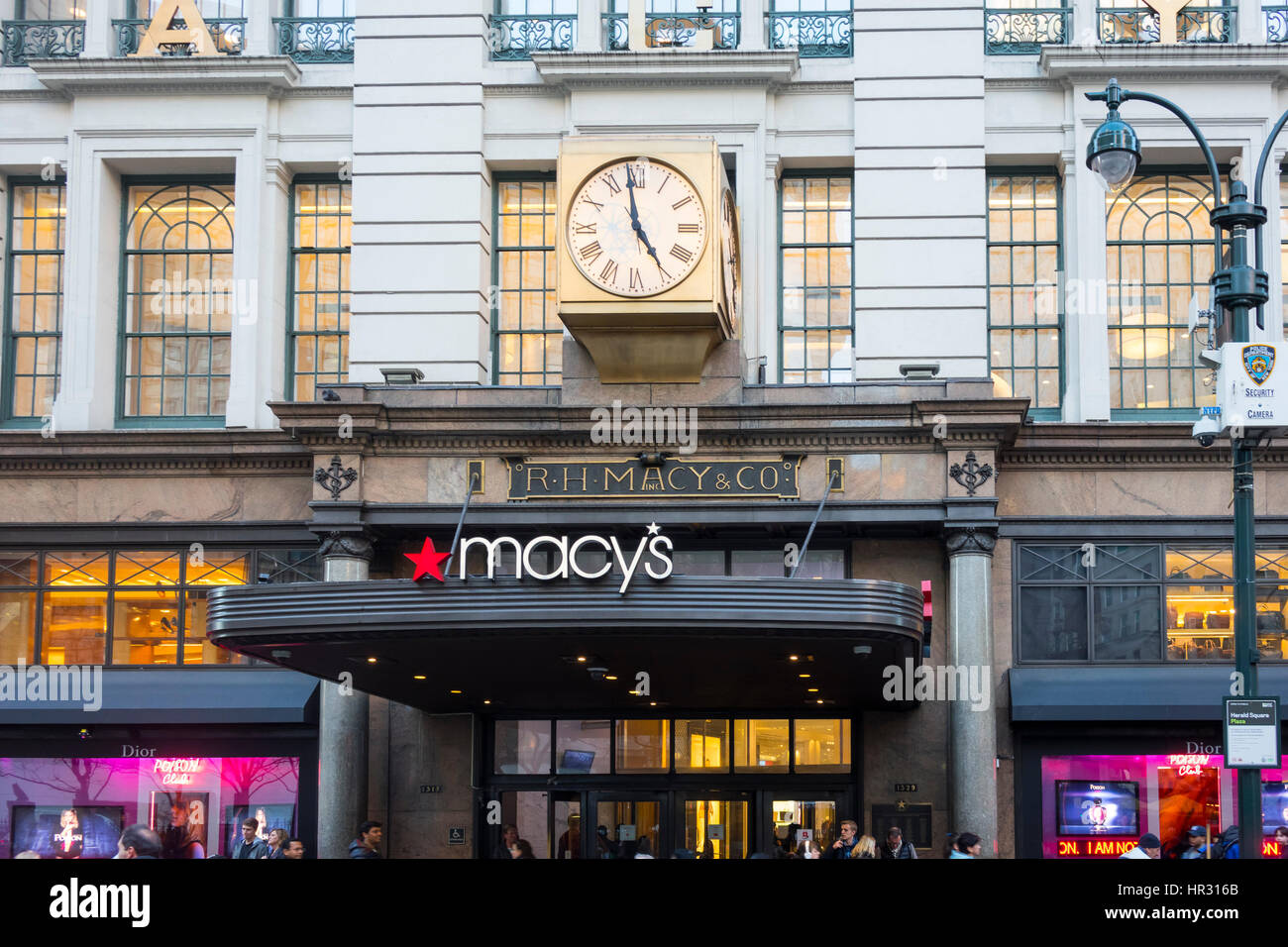 Haupteingang zum Macy's Herald Square in New York City Stockfoto