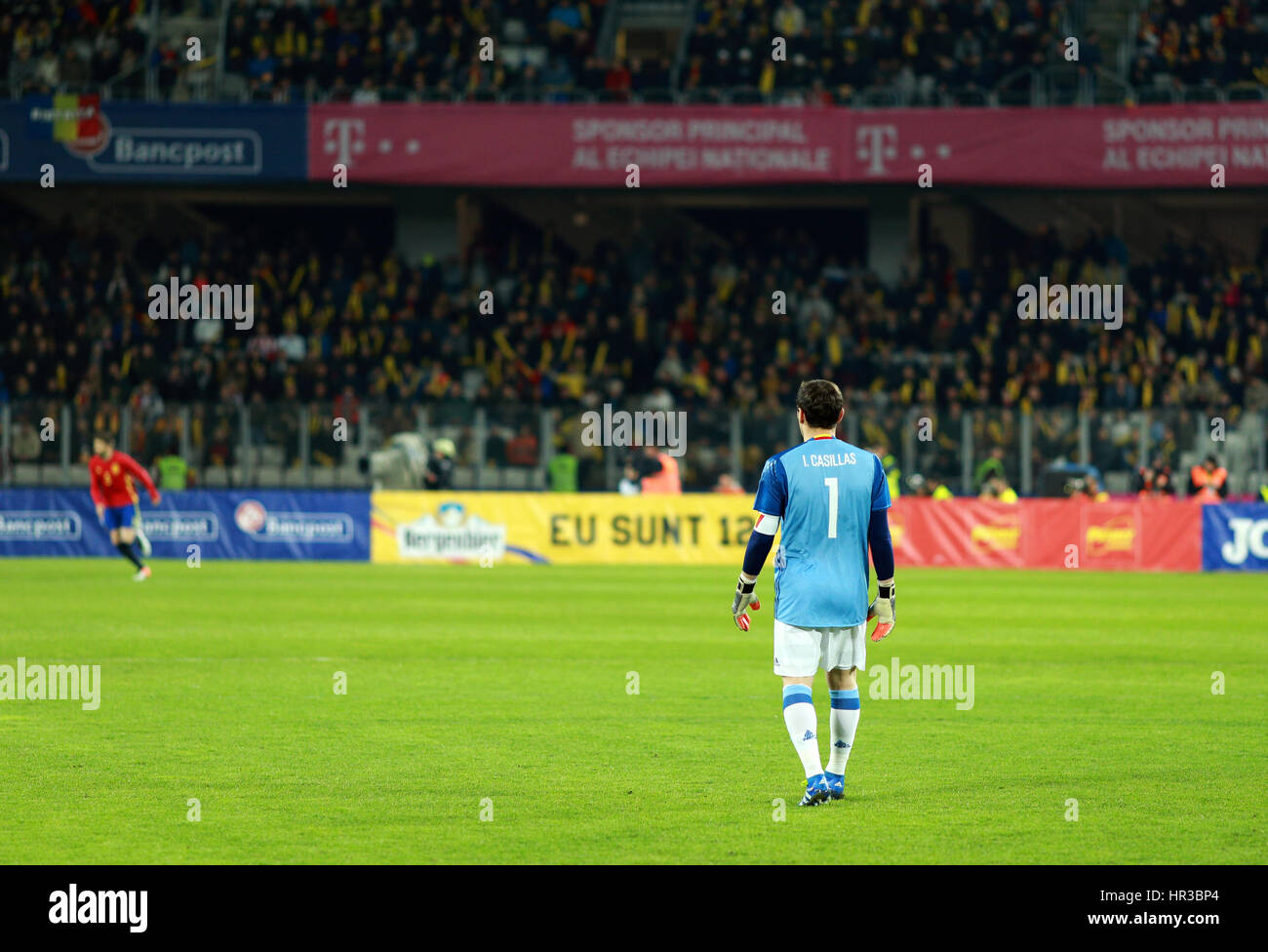 Cluj-Napoca, Rumänien-27. März 2016: Iker Casillas, der Torwart des National Football Team Spanien beim Freundschaftsspiel gegen Rumänien Stockfoto