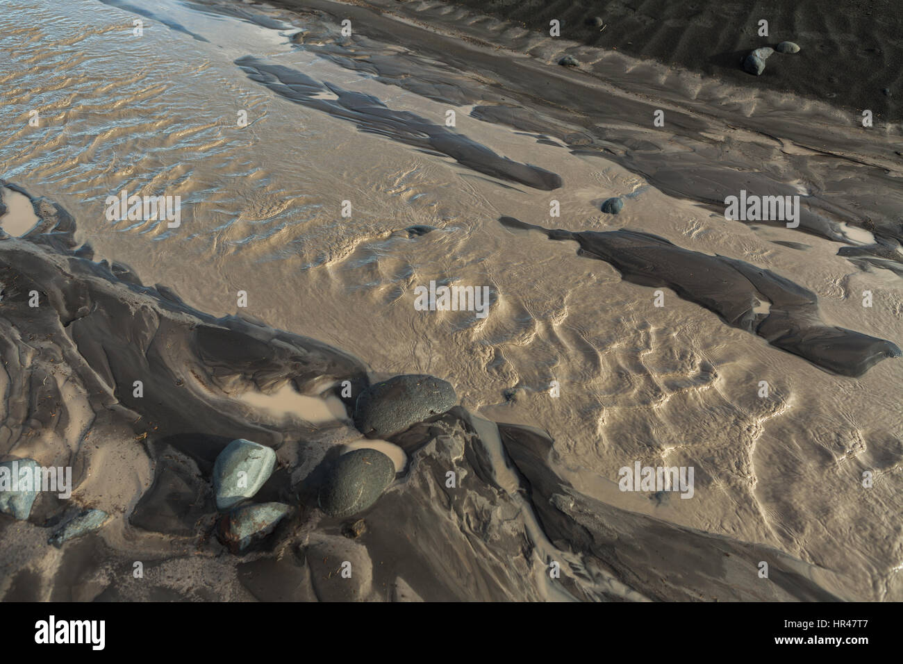 Fluss Studenaya Morgen. Kamtschatka-Halbinsel. Stockfoto