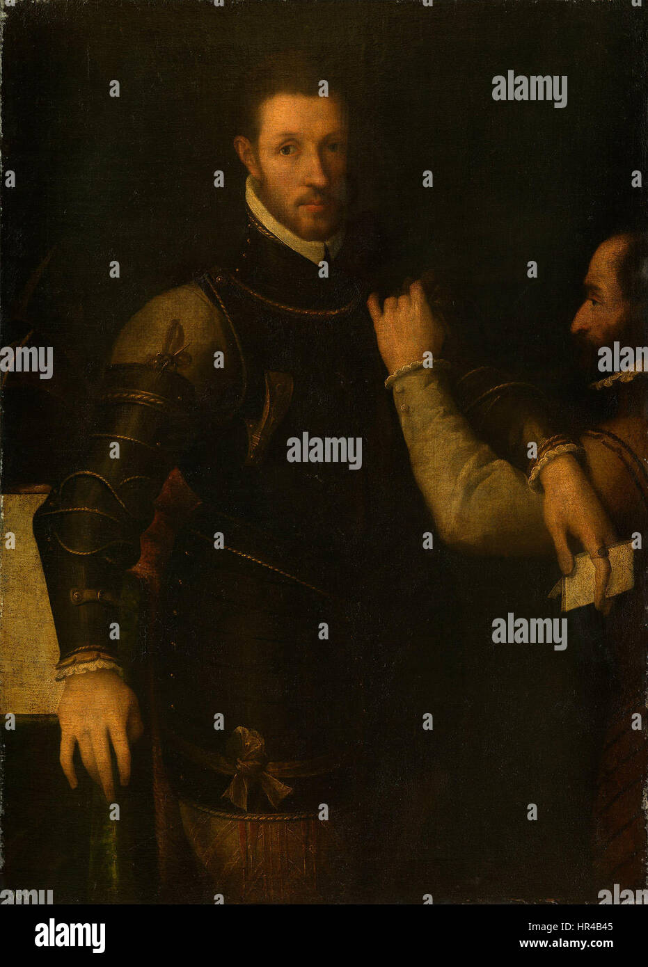 Dieses Porträt von Ludovico Gonzaga, einem italienischen Adligen, fängt seine würdevolle Präsenz und seinen Status ein. Als Herrscher des Herzogtums Mantua während der Renaissance spiegelt Gonzagas Darstellung seine Bedeutung für die italienische Politik und Kultur wider. Das Gemälde demonstriert die Fähigkeit des Künstlers, die soziale Position und Persönlichkeit des Motivs hervorzuheben, was es zu einem bedeutenden Beispiel für Renaissanceporträts macht. Stockfoto