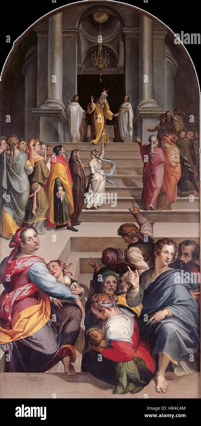 Presentazione al Tempio - B. Passarotti Stockfoto