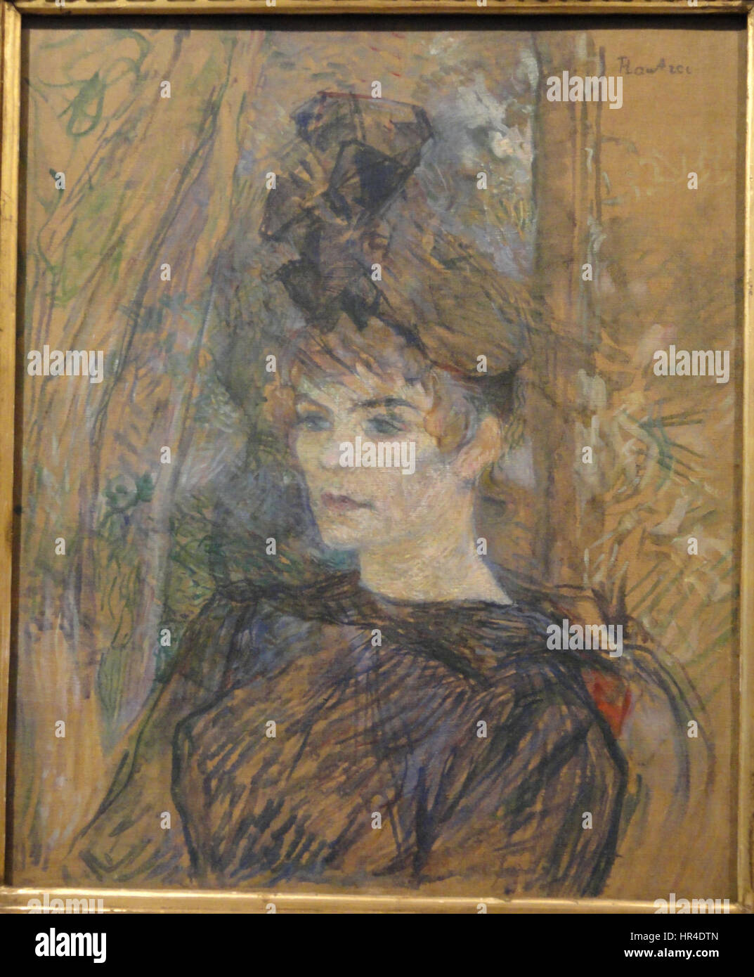 Portrait der Malerin Suzanne Valadon, von Henri de Toulouse-Lautrec, 1885 - Ny Carlsberg Glyptotek - Kopenhagen - DSC09473 Stockfoto