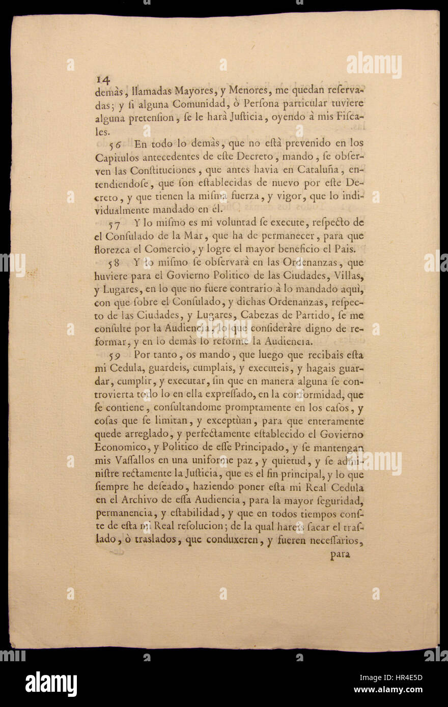 Nova Planta Catalunya 14 Stockfoto