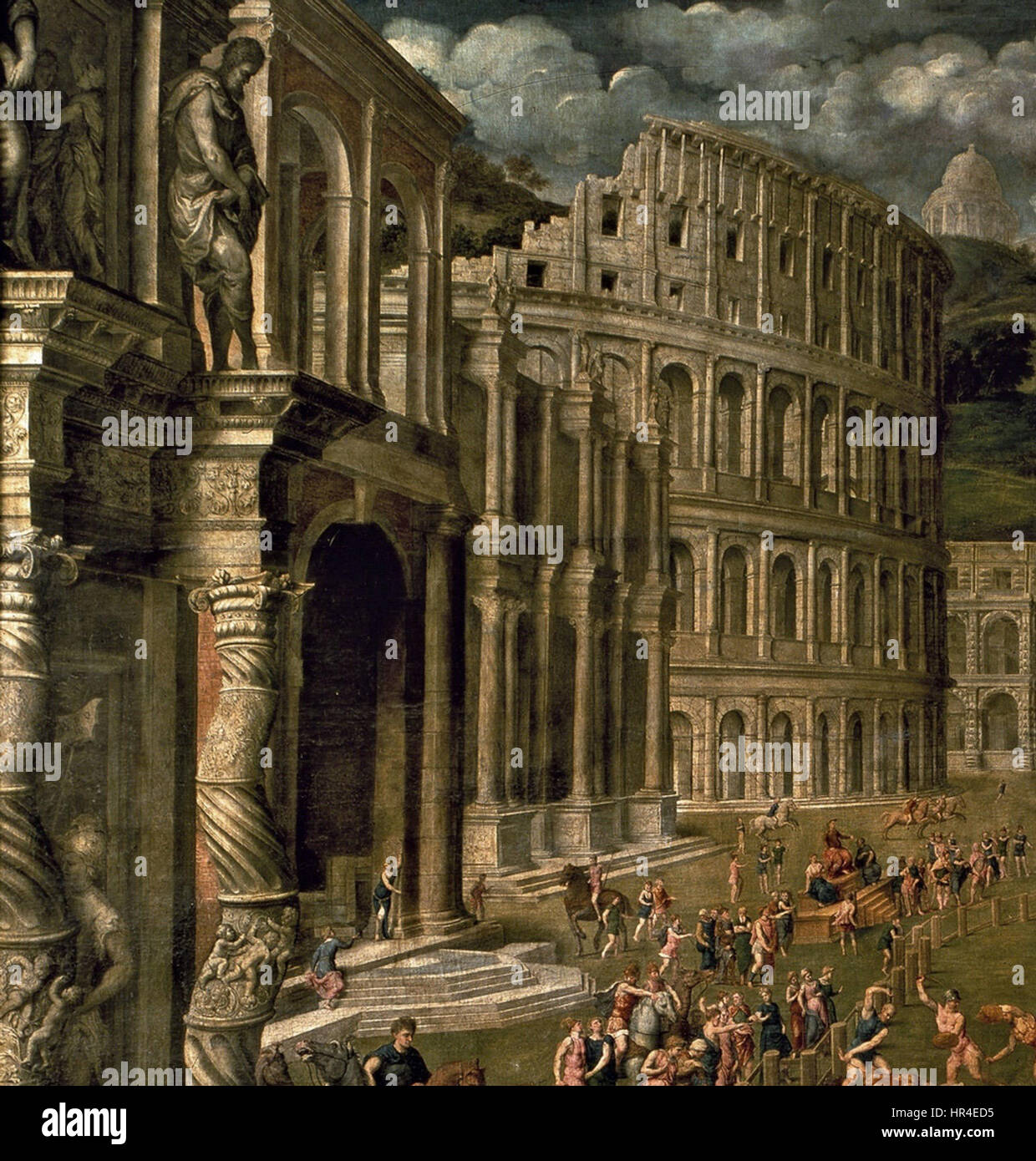 Paris Bordone - Combattimento di Gladiatori (Particolare 1) - Kunsthistorisches Museum, Wien Stockfoto