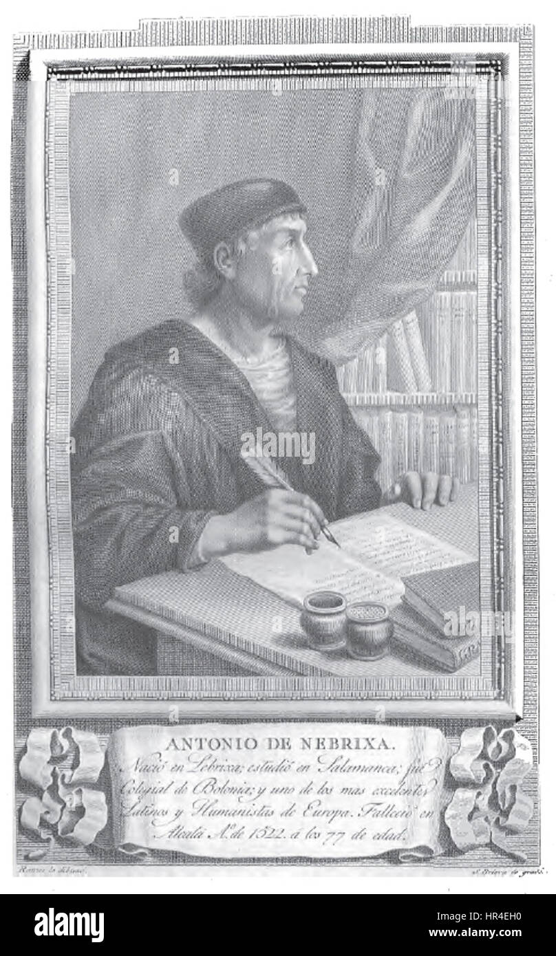 Antonio de Nebrixa Stockfoto