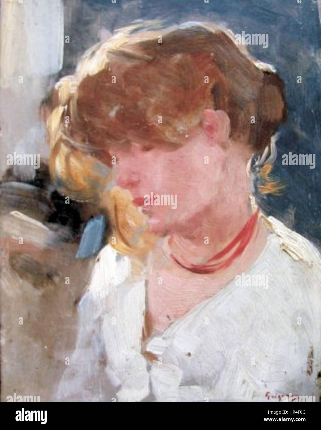 Nicolae Grigorescu - Cap de taranca Stockfoto