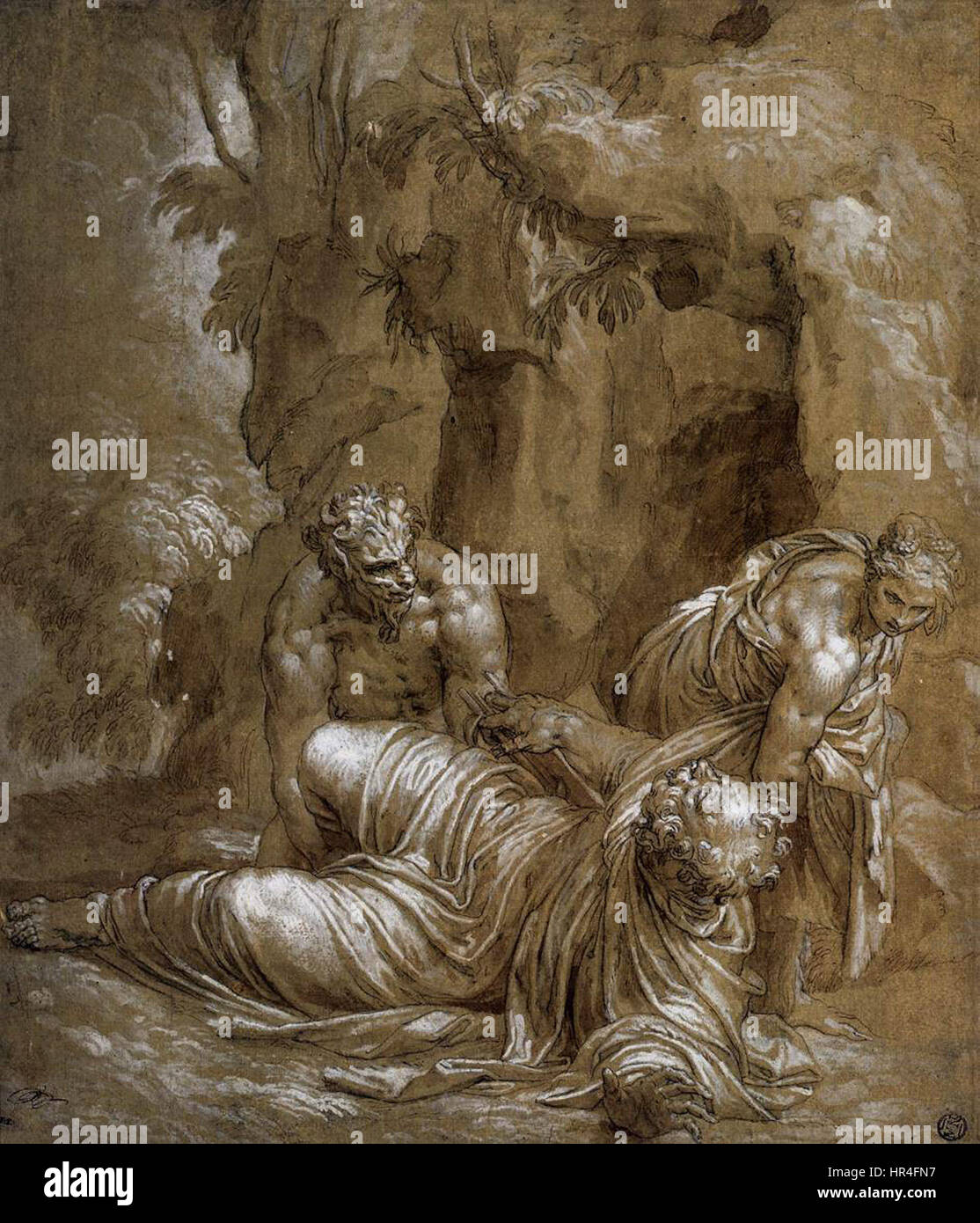 Paolo Veronese - Versuchung des Heiligen Antonius - WGA24765 Stockfoto