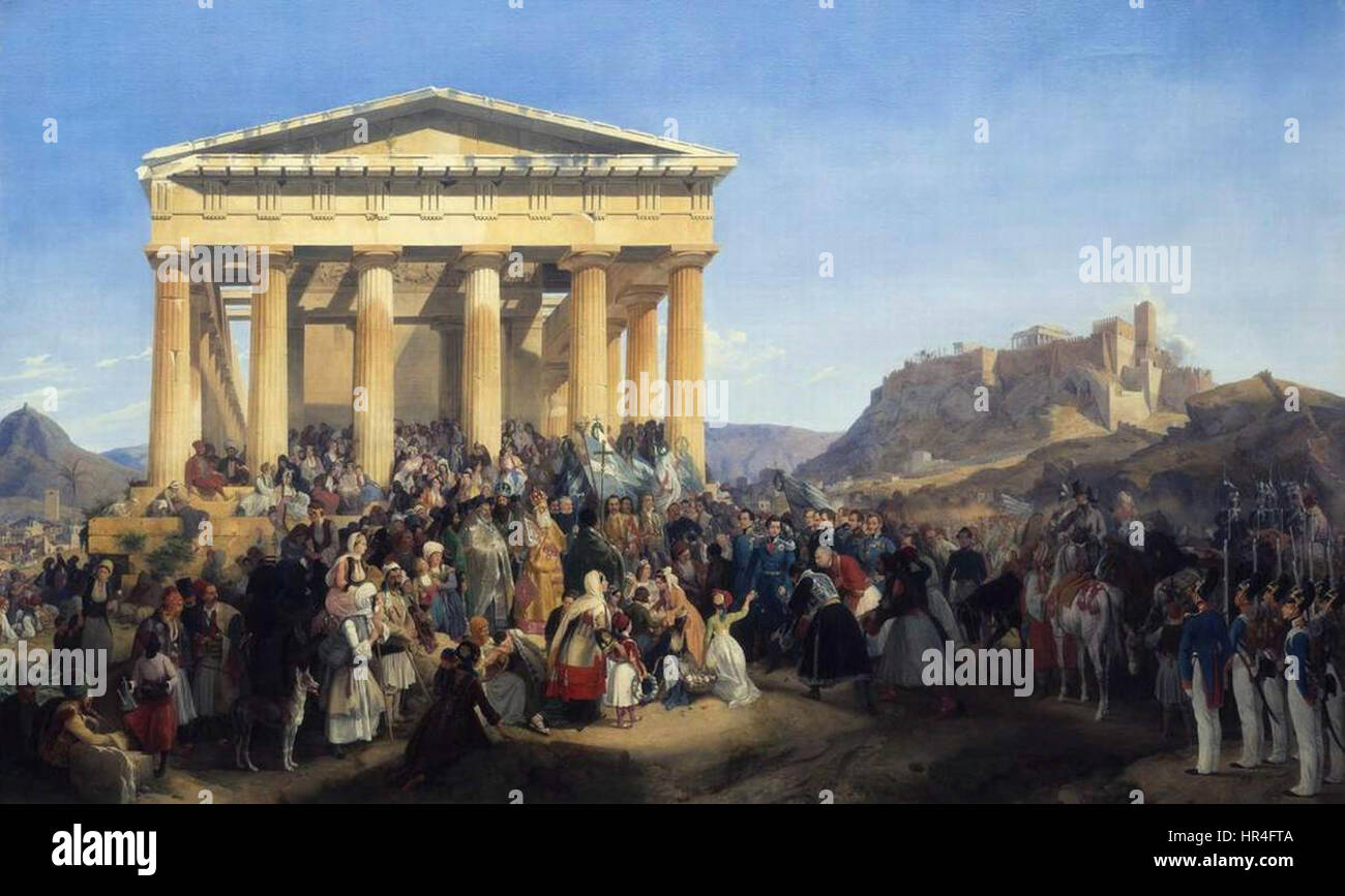 Peter von Hess - der Eintrag von König Othon von Griechenland in Athen - WGA11387 Stockfoto