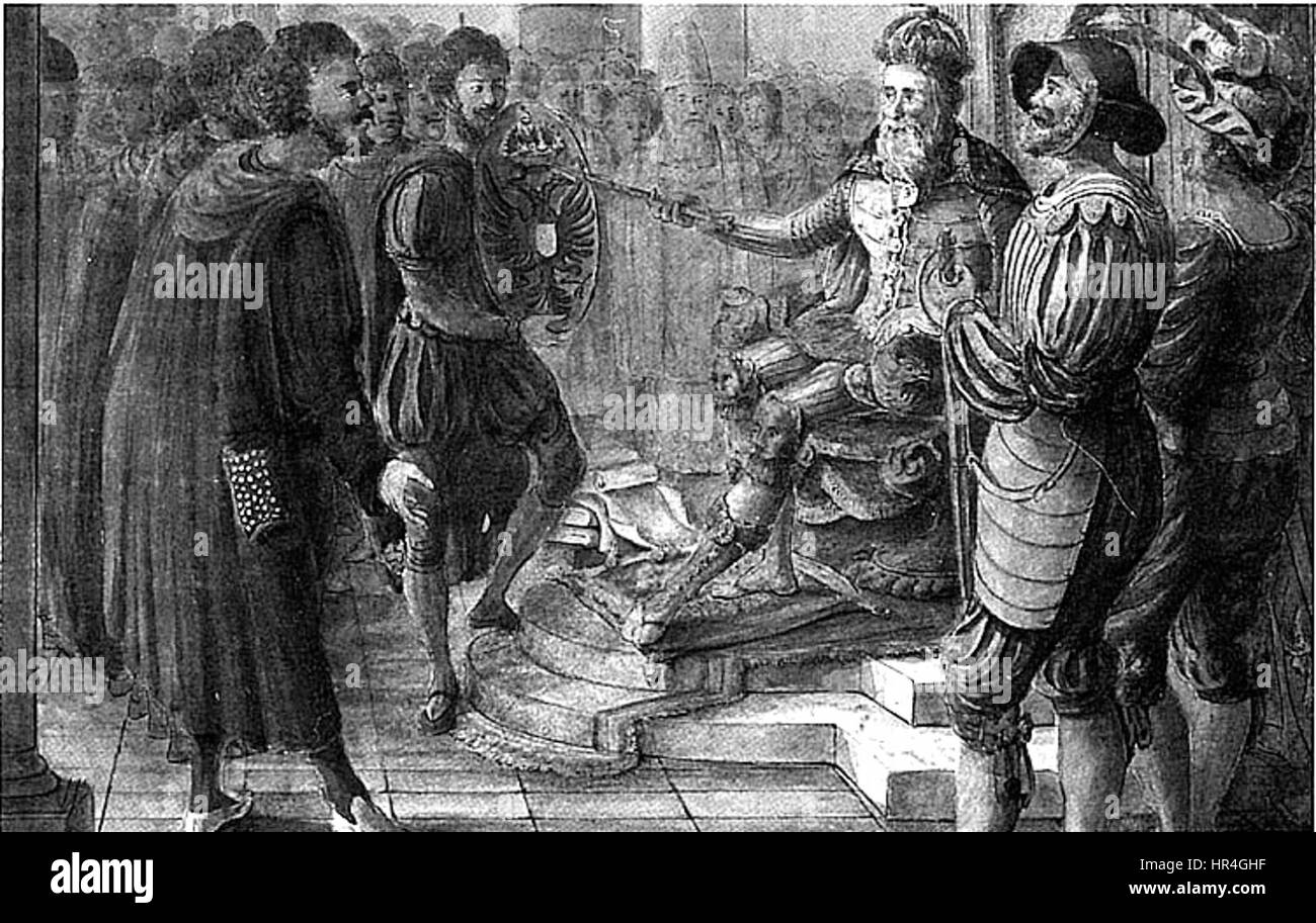 Nijmegen Ontvangt de keizerskroon Stockfoto