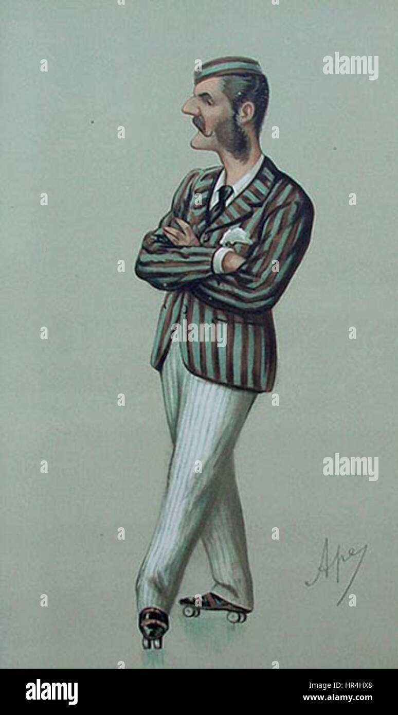 Herbert Praeds Illustration in Vanity Fair vom 18. Juli 1874 präsentiert einen satirischen Kommentar zur Gesellschaft und Politik der Zeit. Seine scharfen Linien und sein Humor bieten eine visuelle Kritik zeitgenössischer Figuren und sozialer Dynamik. Stockfoto