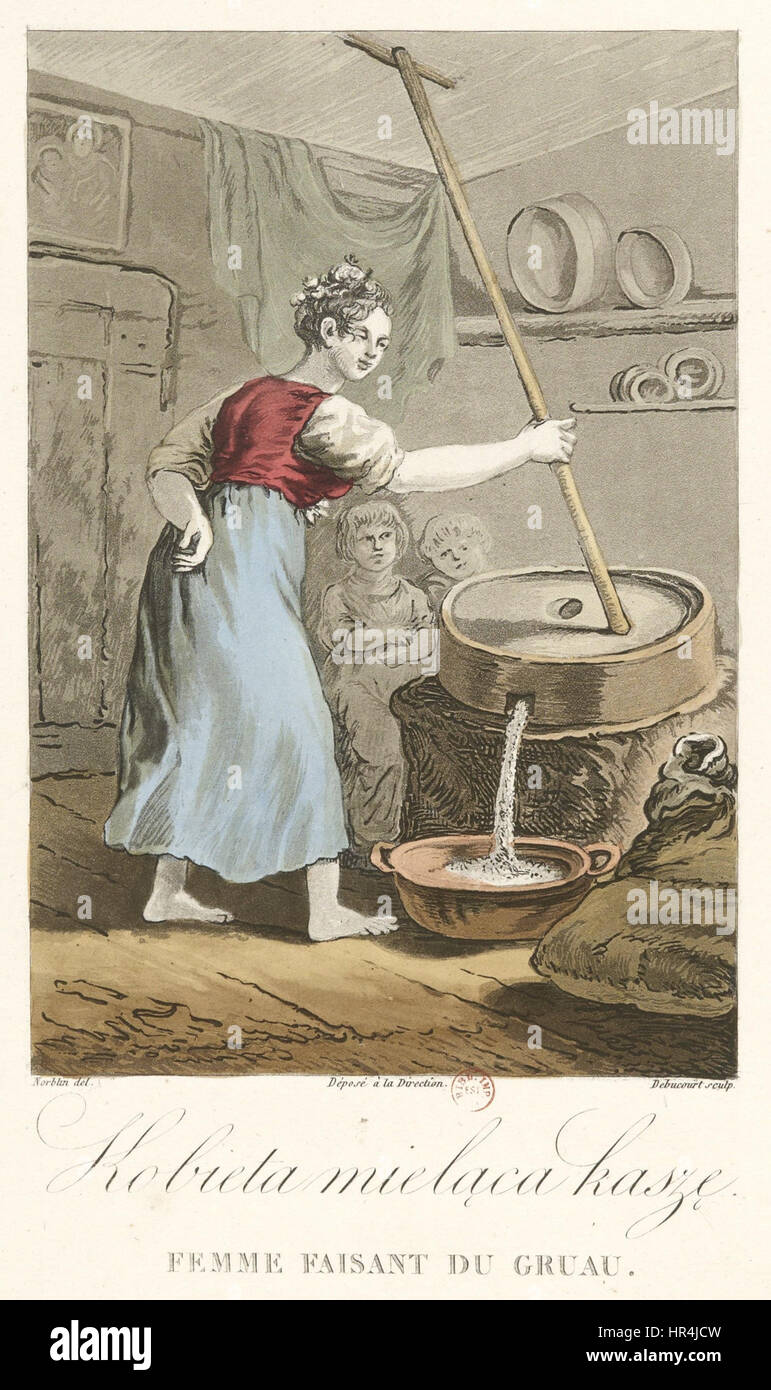 Norblin - Femme Faisant du gruau Stockfoto