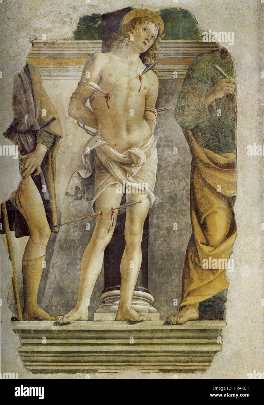 Pietro Peruginos Werk „cat1“ gehört zur frühen italienischen Renaissance. Bekannt für seine ruhigen und ausgewogenen Kompositionen, enthält das Gemälde oft religiöse Themen, wie in seinen anderen Werken während dieser Zeit gezeigt. Stockfoto