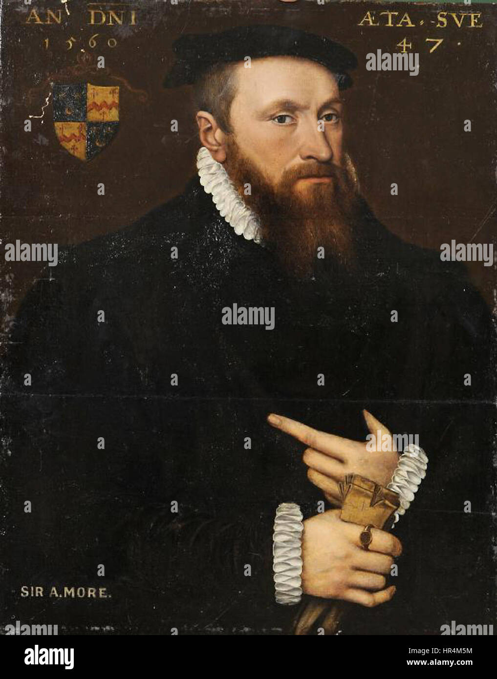 Dieses *Porträt eines Gentleman*, möglicherweise ein Mitglied der Dodding-Familie, präsentiert eine aristokratische Figur in formeller Kleidung. Das Kunstwerk veranschaulicht traditionelle Porträts aus dem 17. Oder 18. Jahrhundert und konzentriert sich auf den sozialen Status und die detaillierte Kleidung des Sitters. Stockfoto