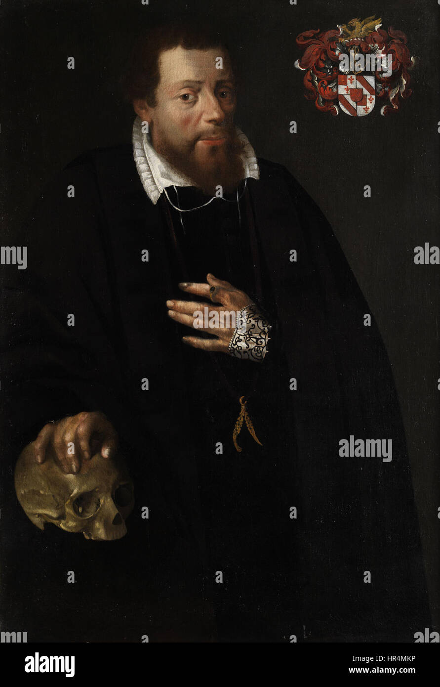 Porträt eines Herrn (Flämisch, 17. Jahrhundert) Stockfoto