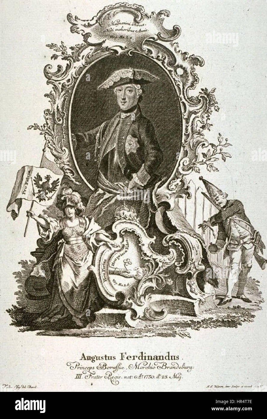 Porträt von August Ferdinand - Nilson aus dem 18. Jahrhundert Stockfoto