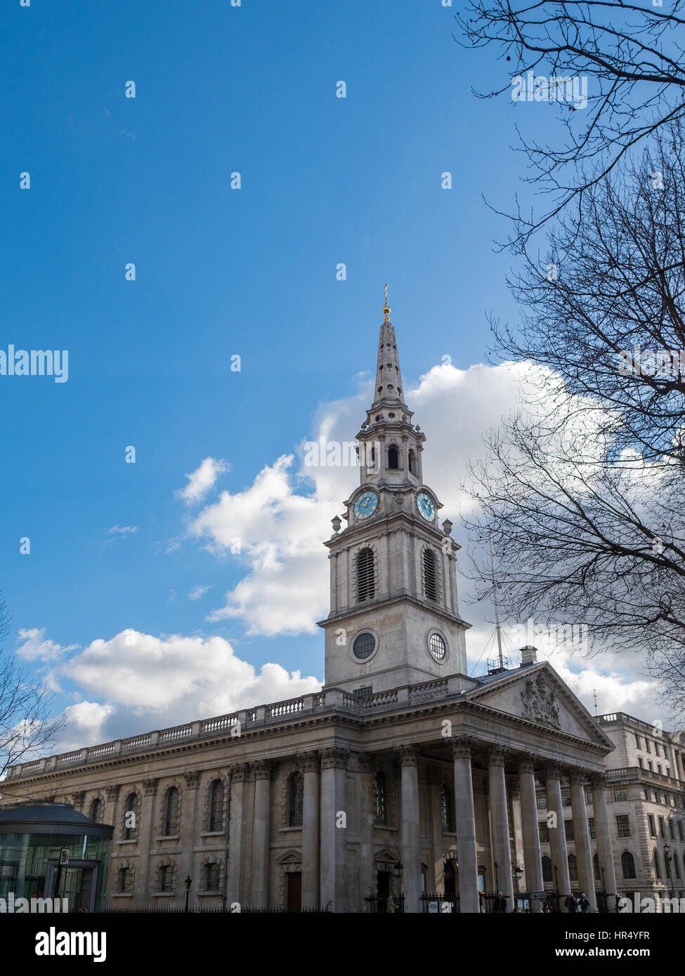 St. Martin-in-the-Fields, Trafalgar Kirchplatz Stockfoto