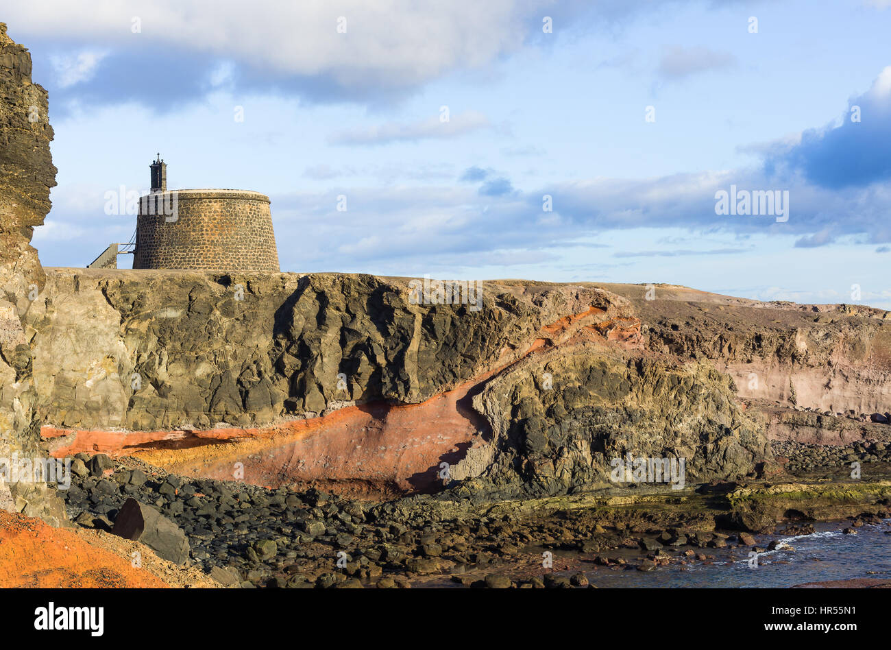 Castillo del Aguila, Lanzarote, Kanarische Inseln, Spanien Stockfoto