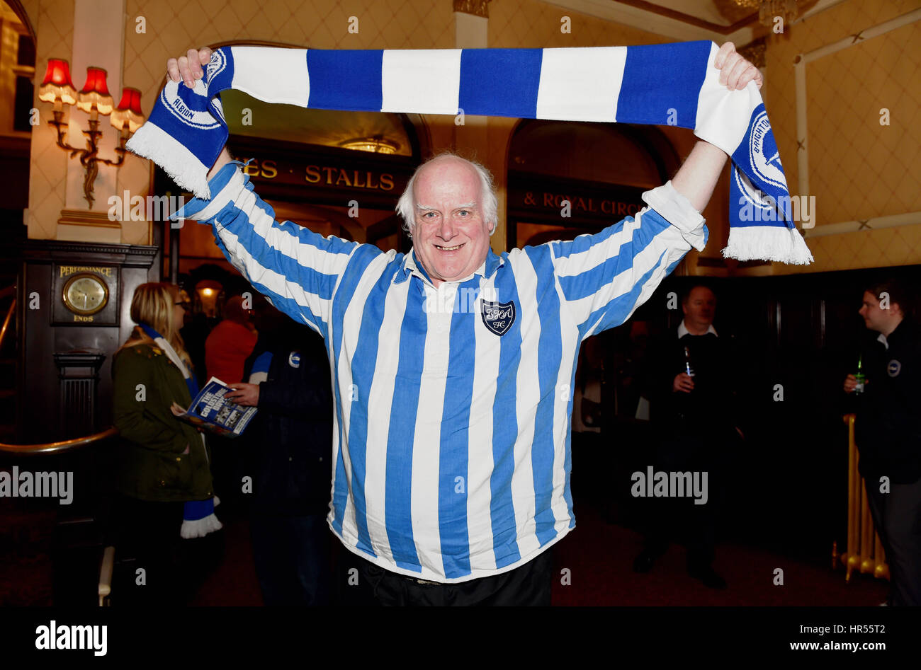 Brighton UK 20. Februar 2017 - Joe Mott, die begann gerade die Albion 1964 bei der Goldstone-Tage 20-Years On Feier Stockfoto