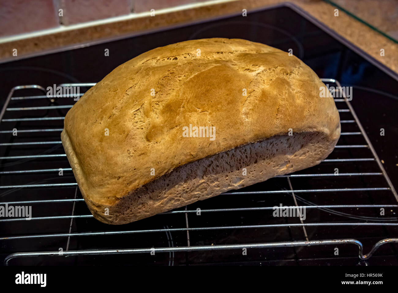 Hausgemachtes Brot frisch aus dem Ofen. Stockfoto