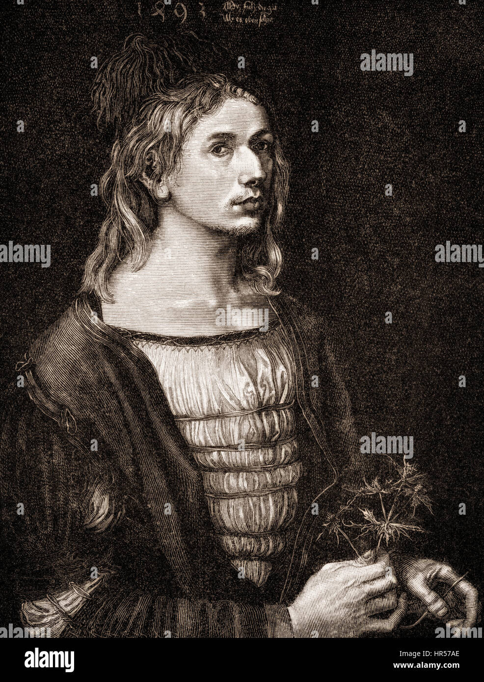 Albrecht Duerer der jüngere, 1471-1528, ein deutscher Maler, Grafiker, Mathematiker und Theoretiker in der Zeit des Humanismus und der Reformation, Stockfoto
