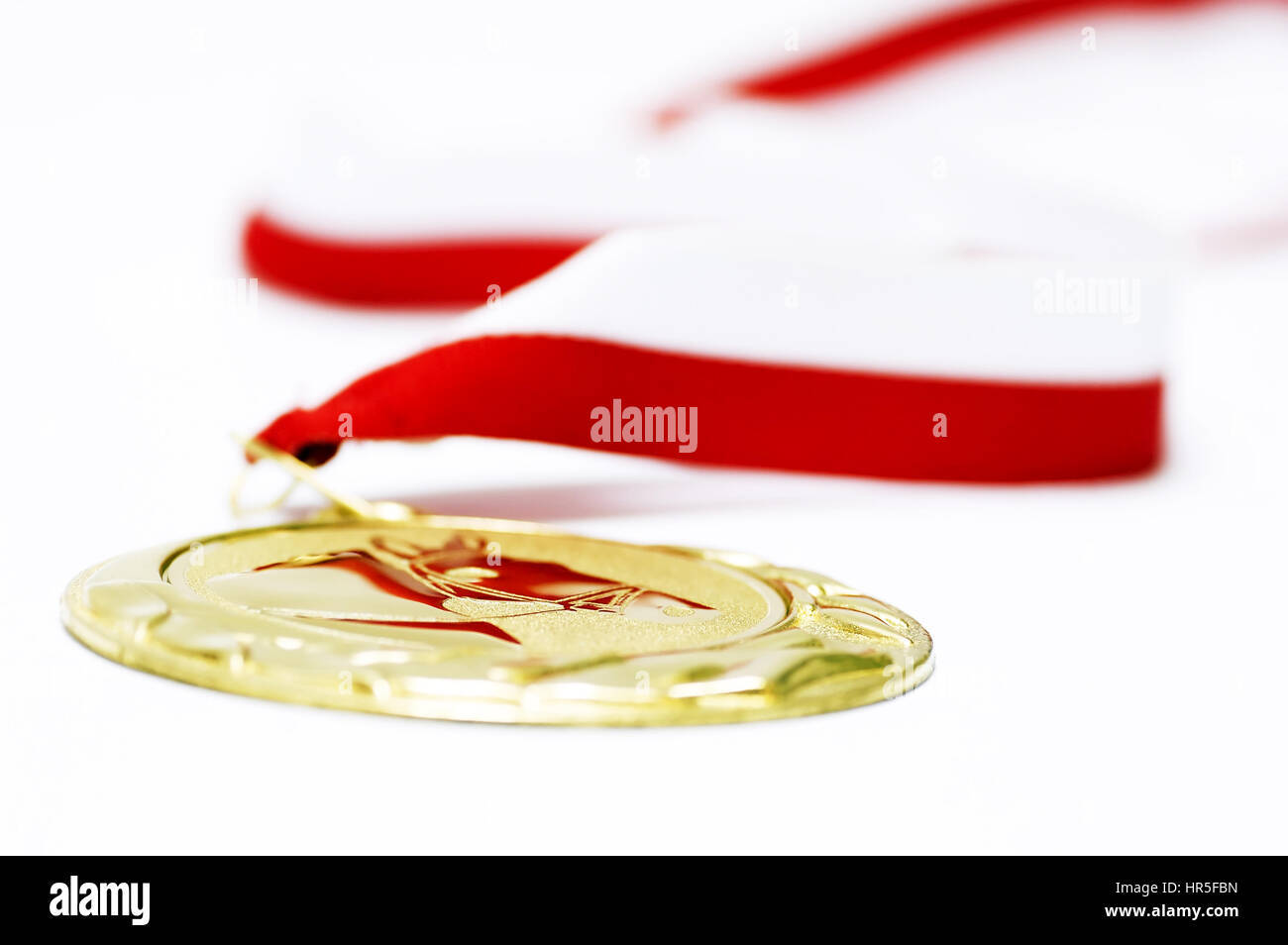 Medaille in Gold, als Symbol für Sieg und Erfolg Stockfoto