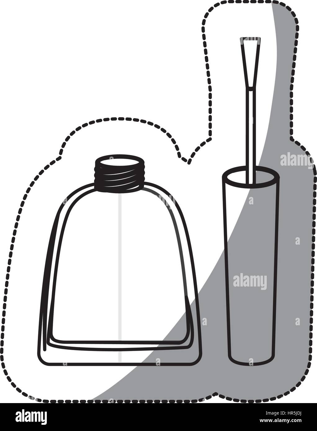 Kontur Nägel Polnisch-Symbol Stock Vektor