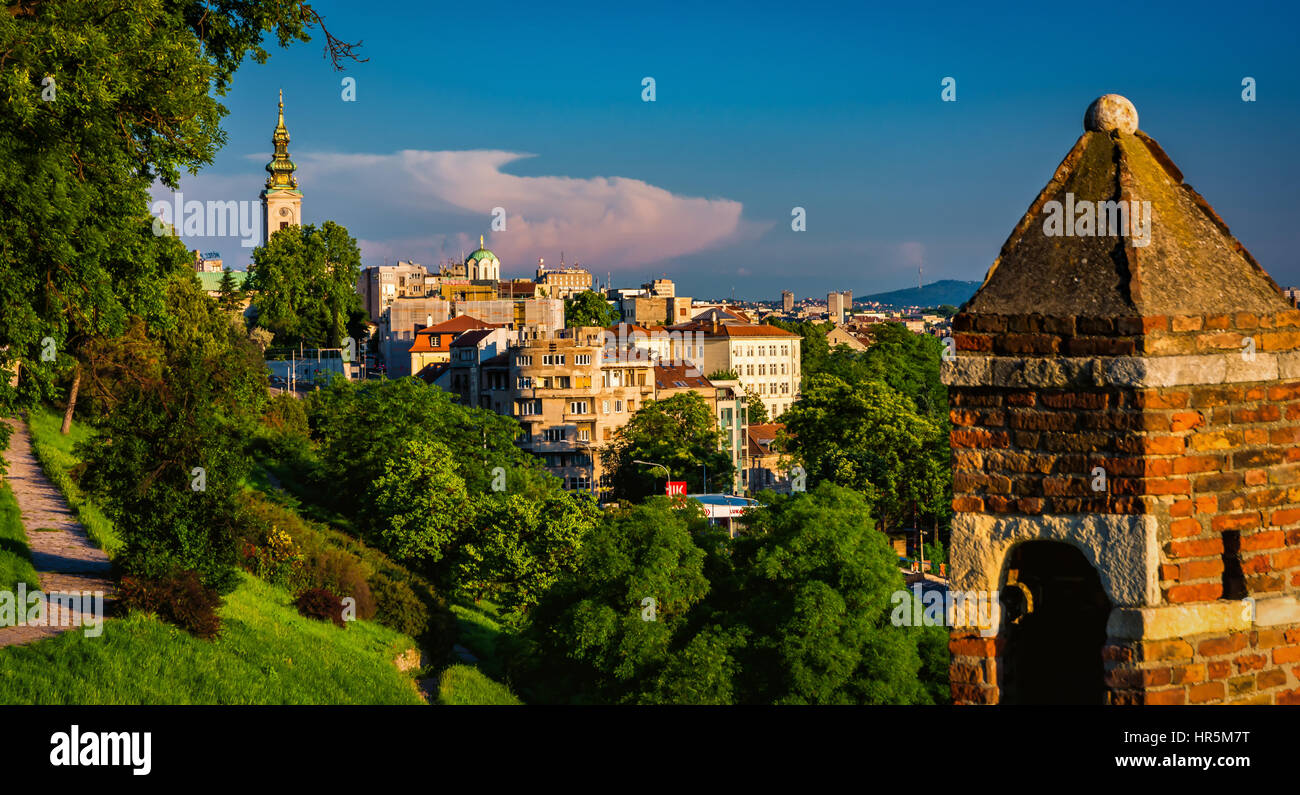 Ansicht der Stadt Belgrad in Serbien Stockfoto