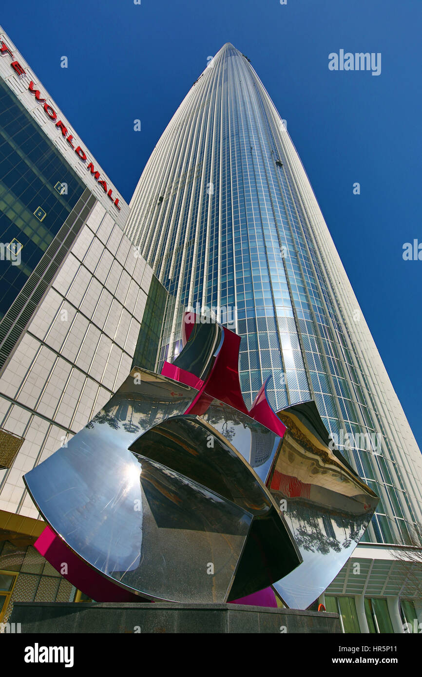 Lotte World Tower Hochhaus und Einkaufszentrum in Jamsil, Seoul, Korea Stockfoto