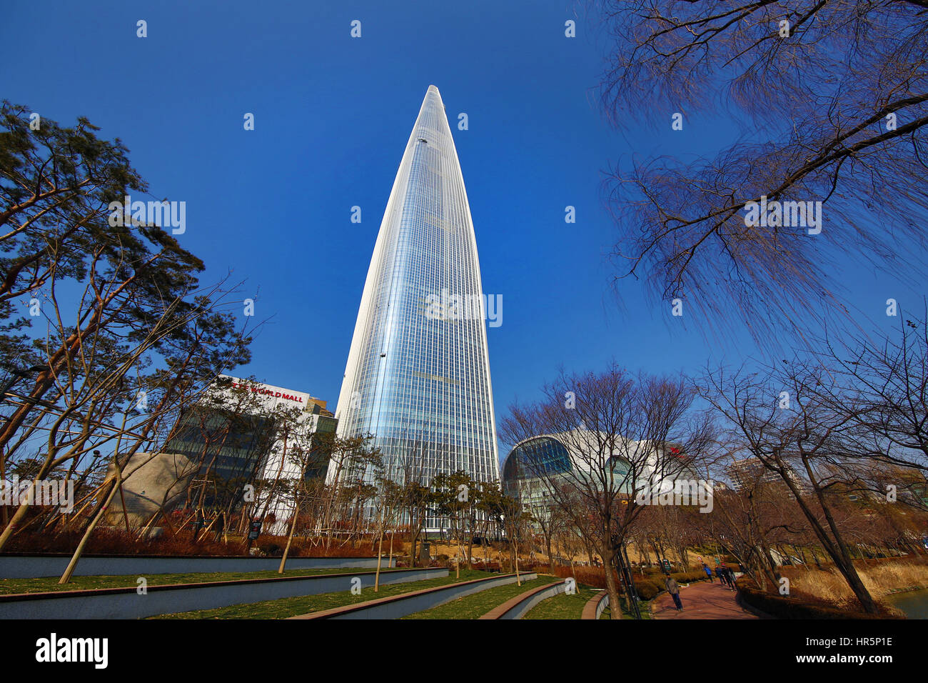 Lotte World Tower Wolkenkratzer in Jamsil, Seoul, Korea Stockfoto
