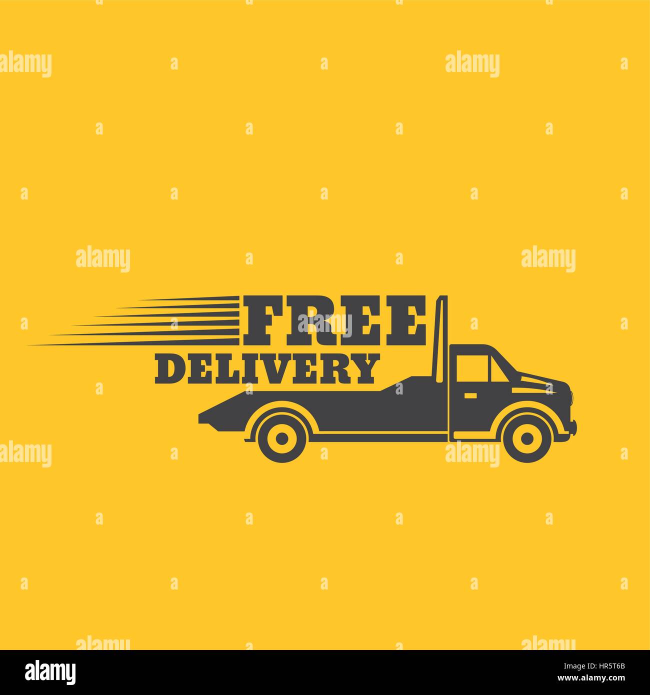 Symbol "kostenlose Lieferung". Rund um die Uhr Versand Konzept. Design kann als Poster, Werbung, Singboard verwendet werden. Vektorelement der Grafik-design Stock Vektor