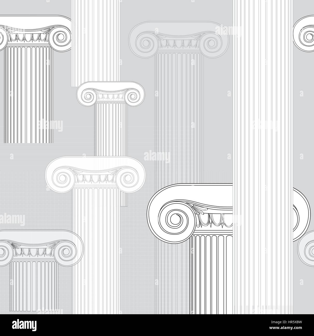 Klassischen Säulen nahtlose Hintergrund. römischen Gravur Hintergrund für architektonische Gestaltung Stock Vektor