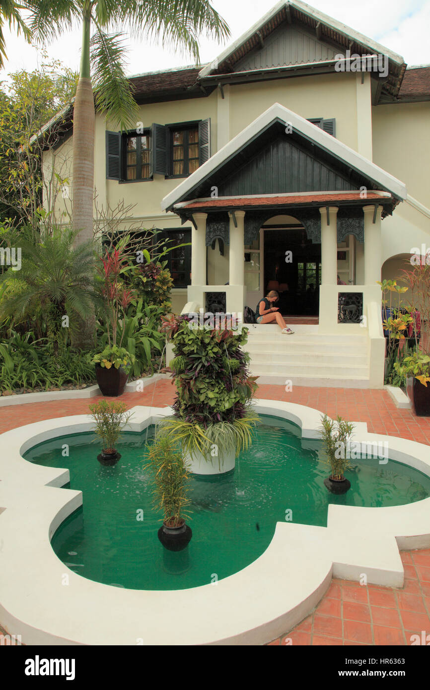 Laos, Luang Prabang, Villa Maly, Boutique-Hotel, Stockfoto