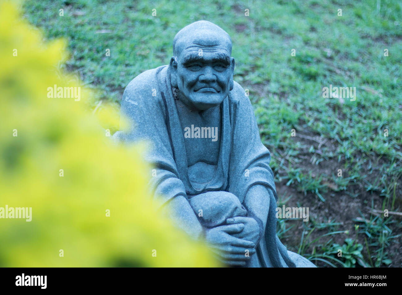 Buddhistische Statuen Stein Stockfoto