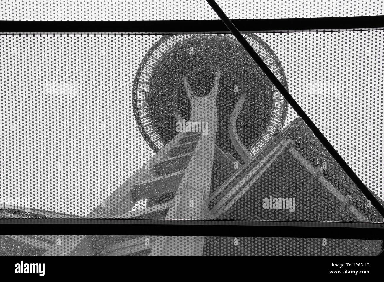 Niedrigen Winkel Ansicht Seattle Space Needle Stockfoto