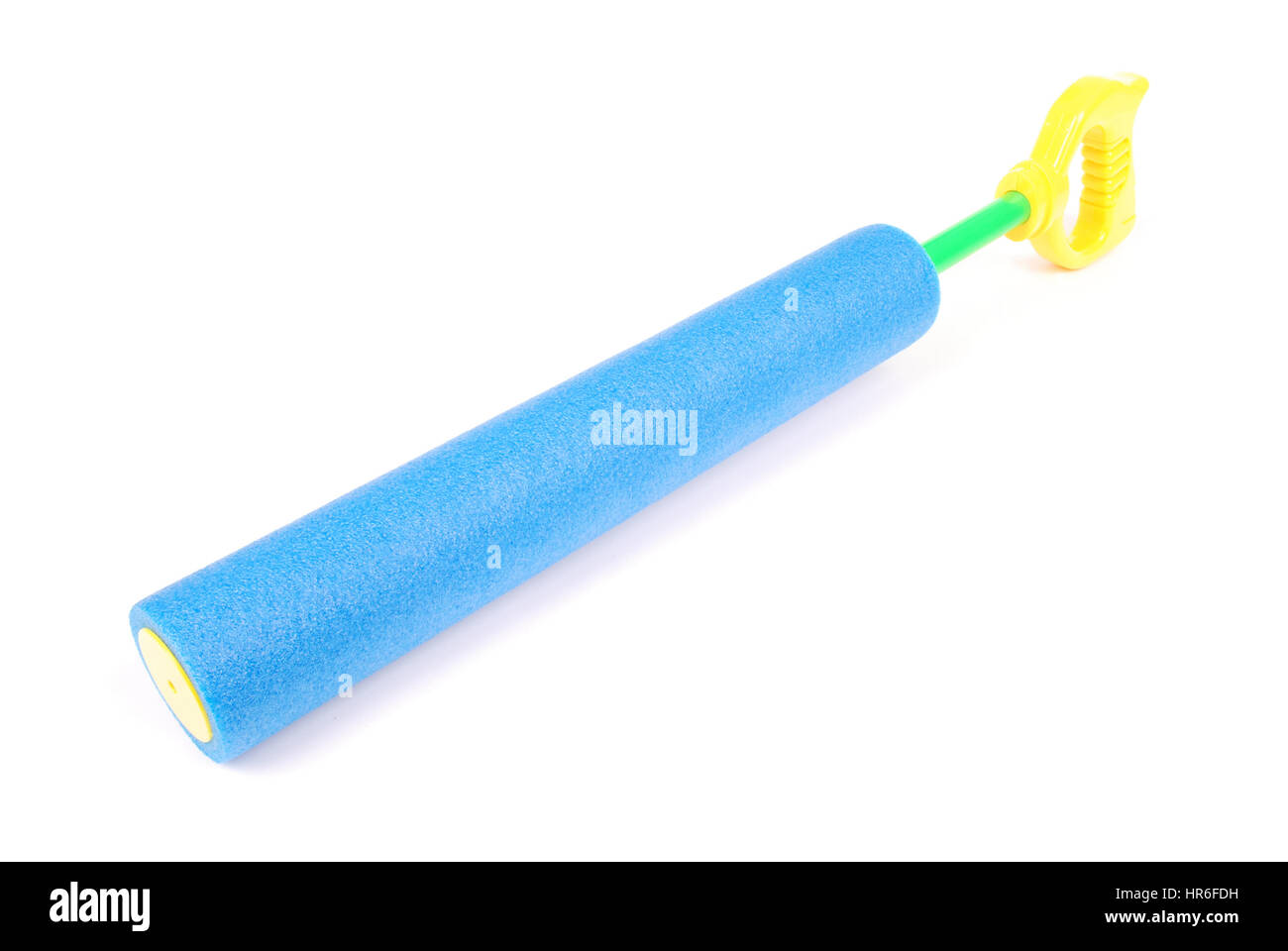 Blaue Kinder Spielzeug Wasser isoliert auf weißem Hintergrund Stockfoto