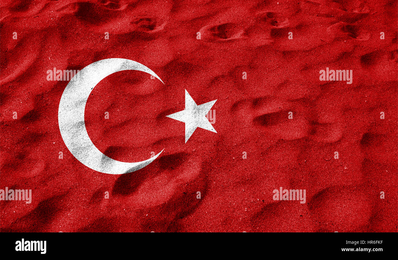 Turkey Flag On Old Background Stockfotos und -bilder Kaufen - Alamy