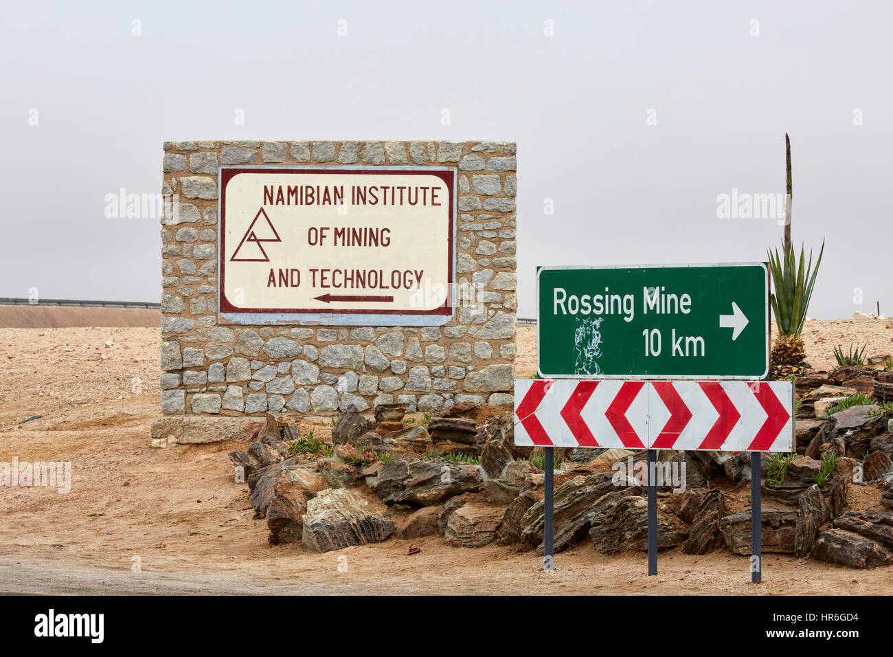 Namibischen Institut für Bergbau und Technologie unterzeichnen, Arandis, Namibia, Afrika Stockfoto