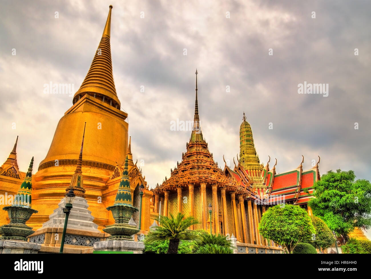 Wat Phra Kaeo Tempel im Grand Palace in Bangkok Stockfoto