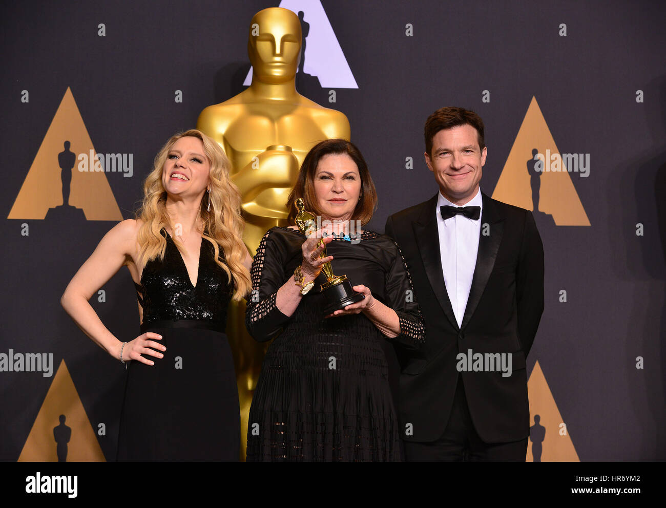 Colleen Atwood, Jason Bateman, Kate McKinnon 89. Academy Awards (Oscars), Presseraum im Dolby Theatre in Los Angeles. 26. Februar 2017. Stockfoto