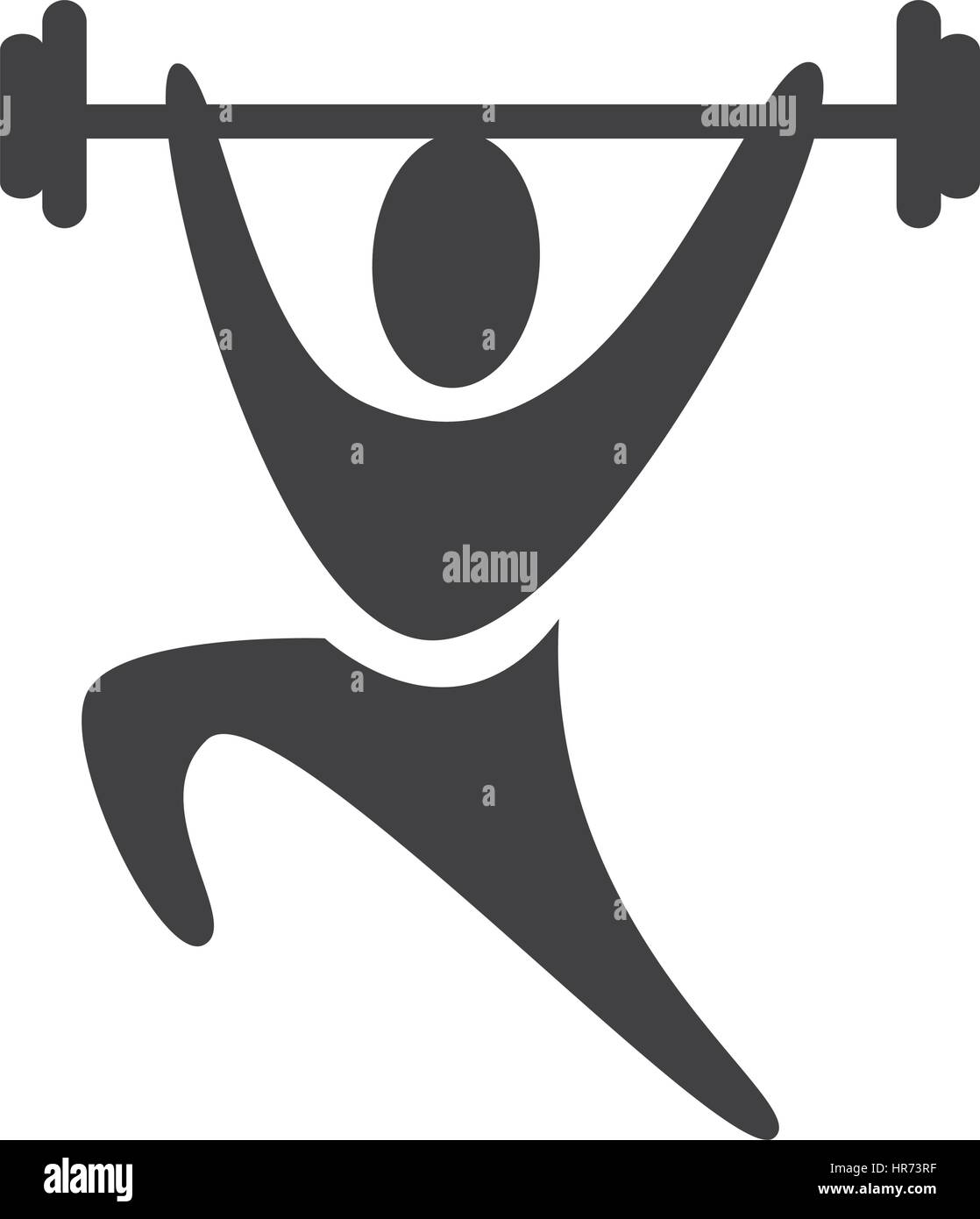 Schwarze Silhouette Piktogramm Mann Gewichtheben Symbol Stock Vektorgrafik Alamy