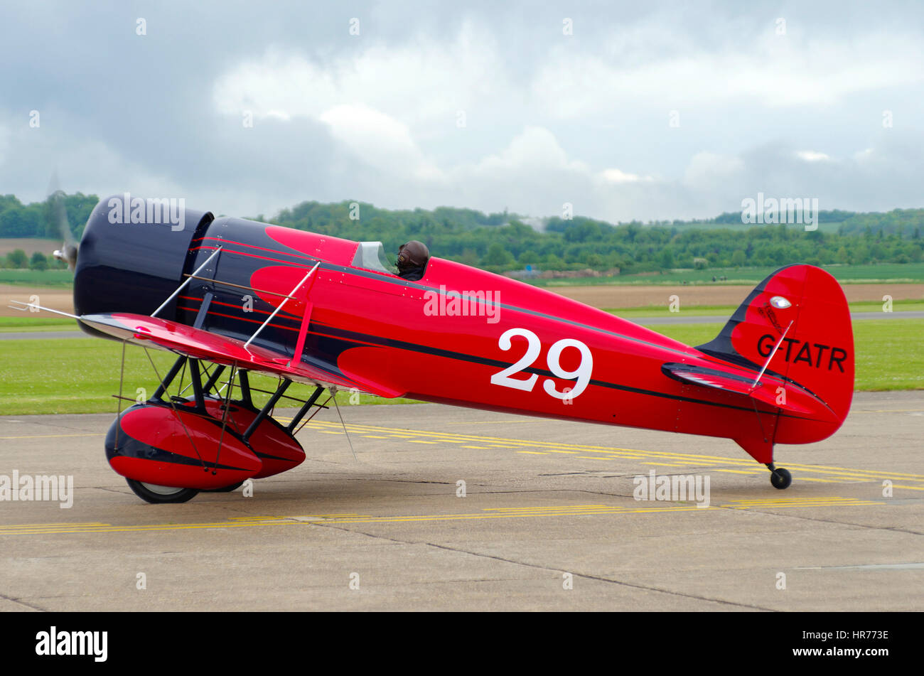 Travel Air Mystery Ship G-TATR, in Duxford, Stockfoto