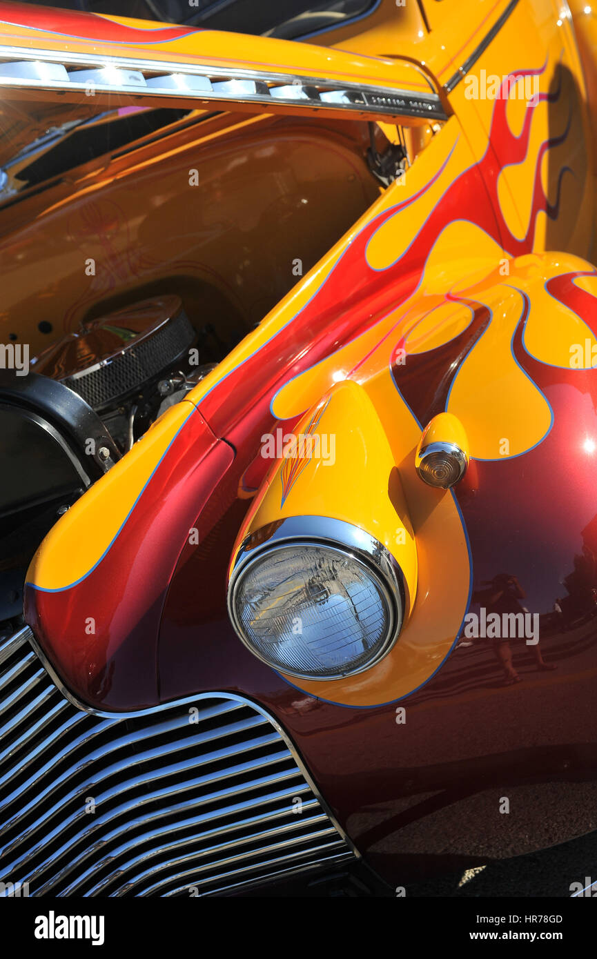 Morris Cruise Nachtfahrzeugshow, Morris, Illinois, USA. Stockfoto