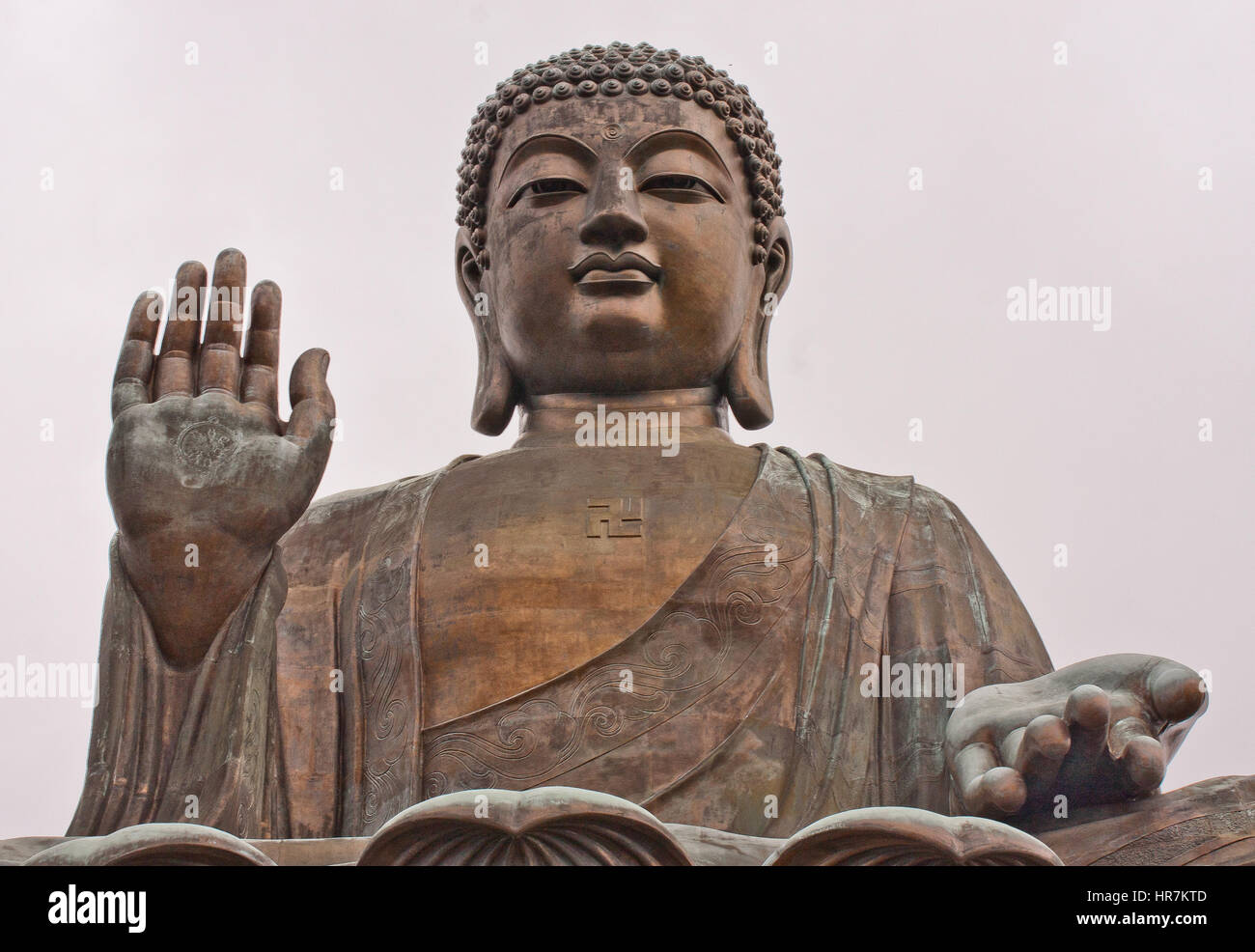 Großer buddha in hongkong Stockfoto