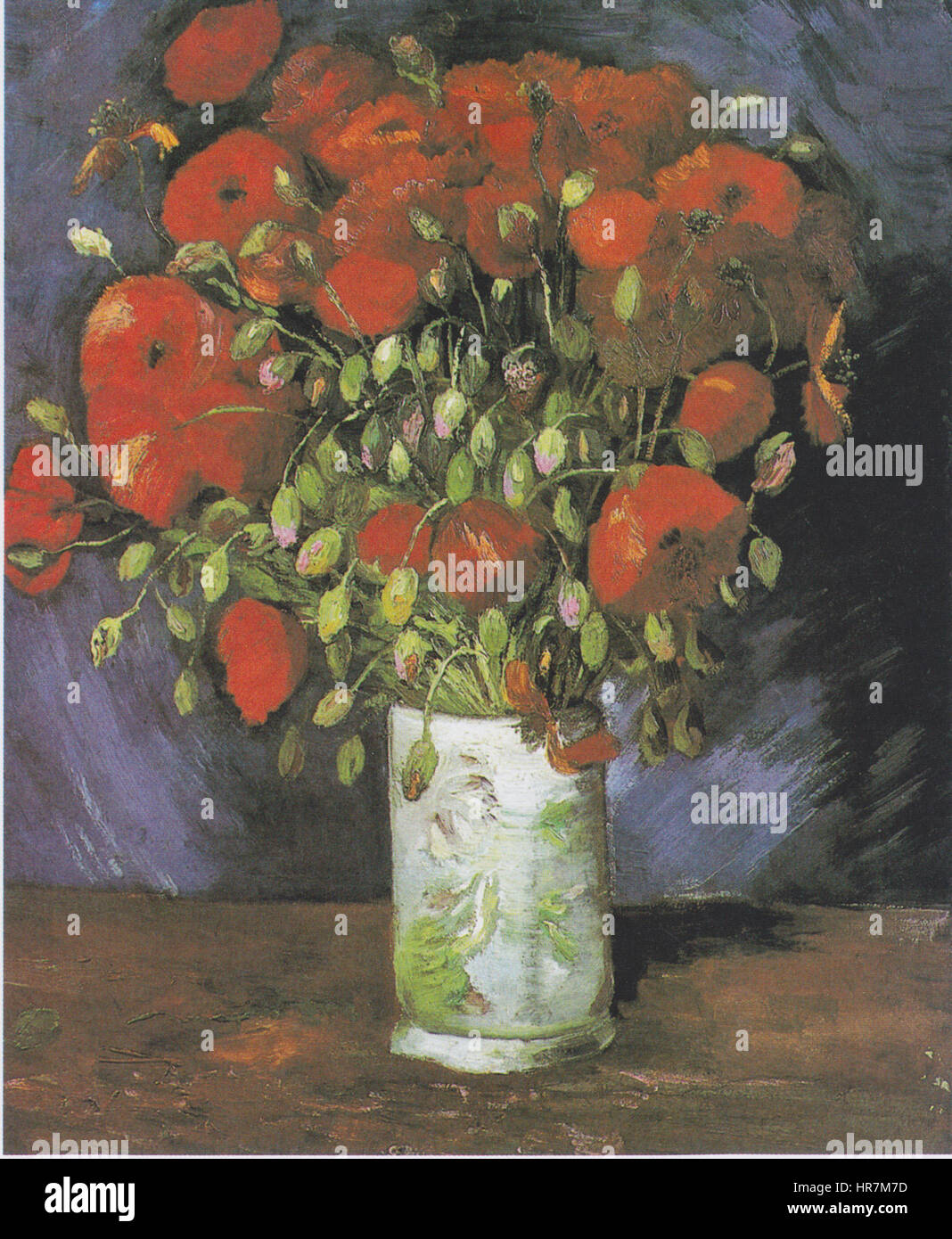 Van Gogh - Vase Mit Rotem Klatschmohn Stockfoto