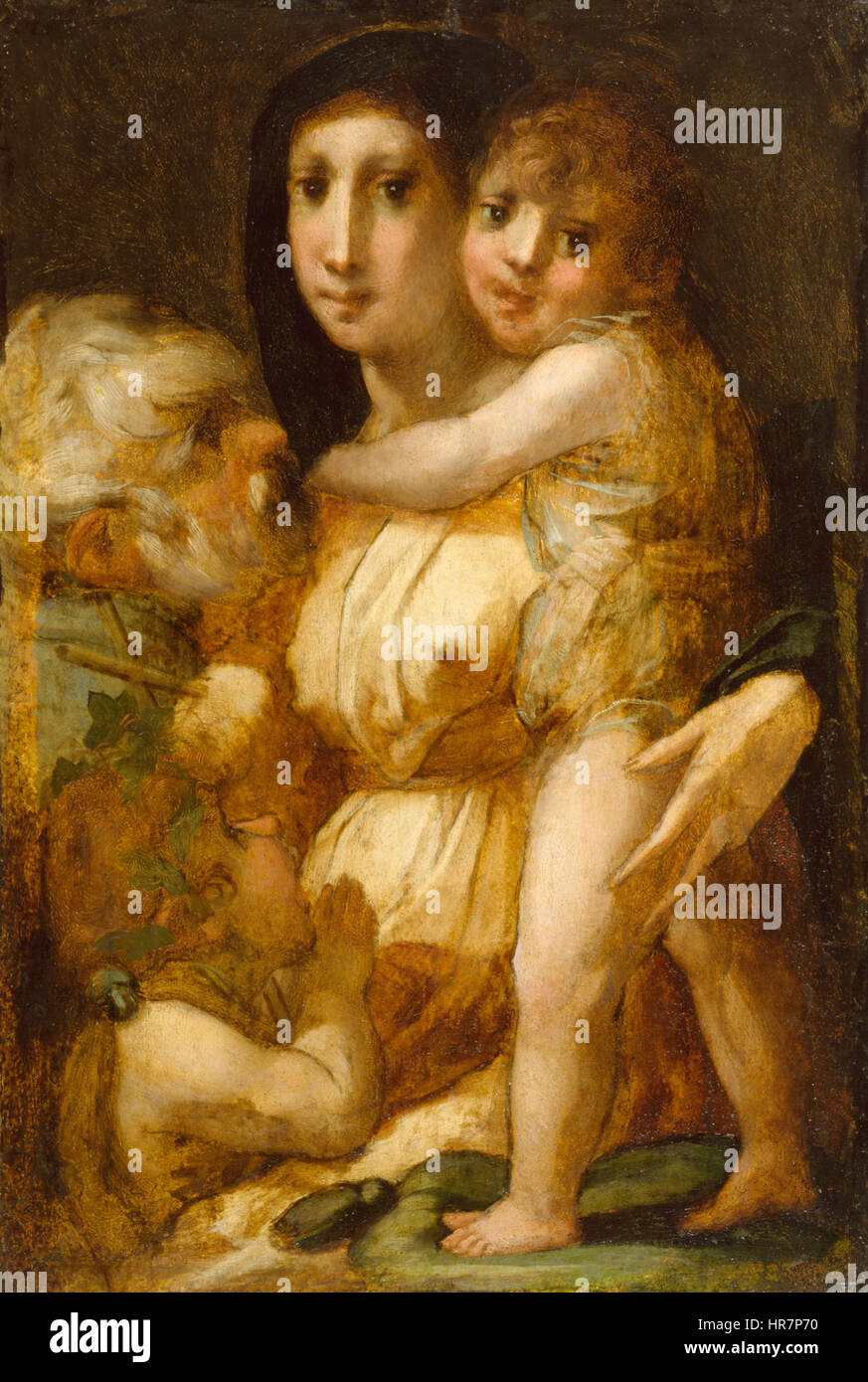 Die Heilige Familie mit dem Kind der Heilige Johannes der Täufer Stockfoto