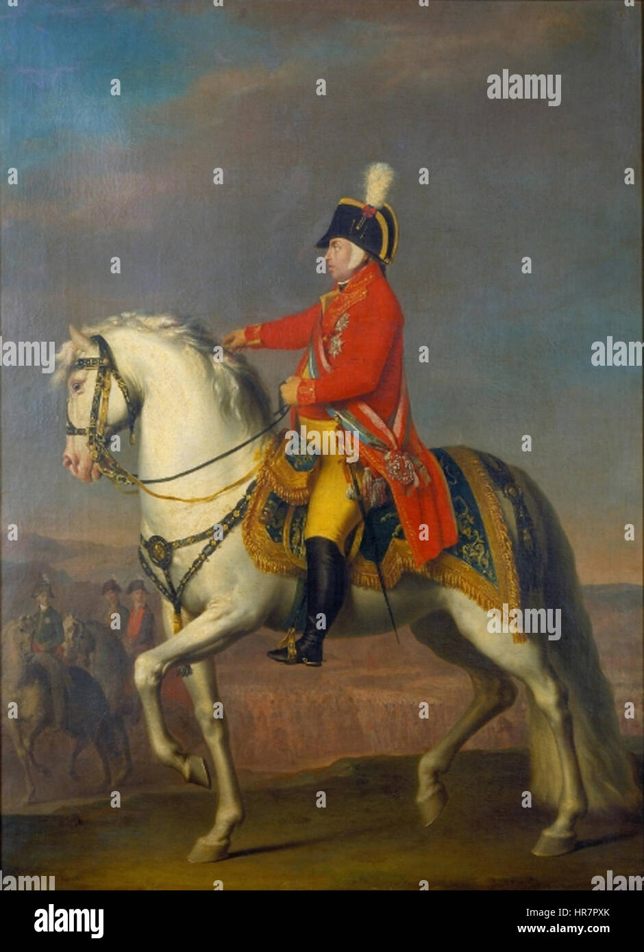 Die Überprüfung der Truppen an Azambuja Prinzregent Stockfoto