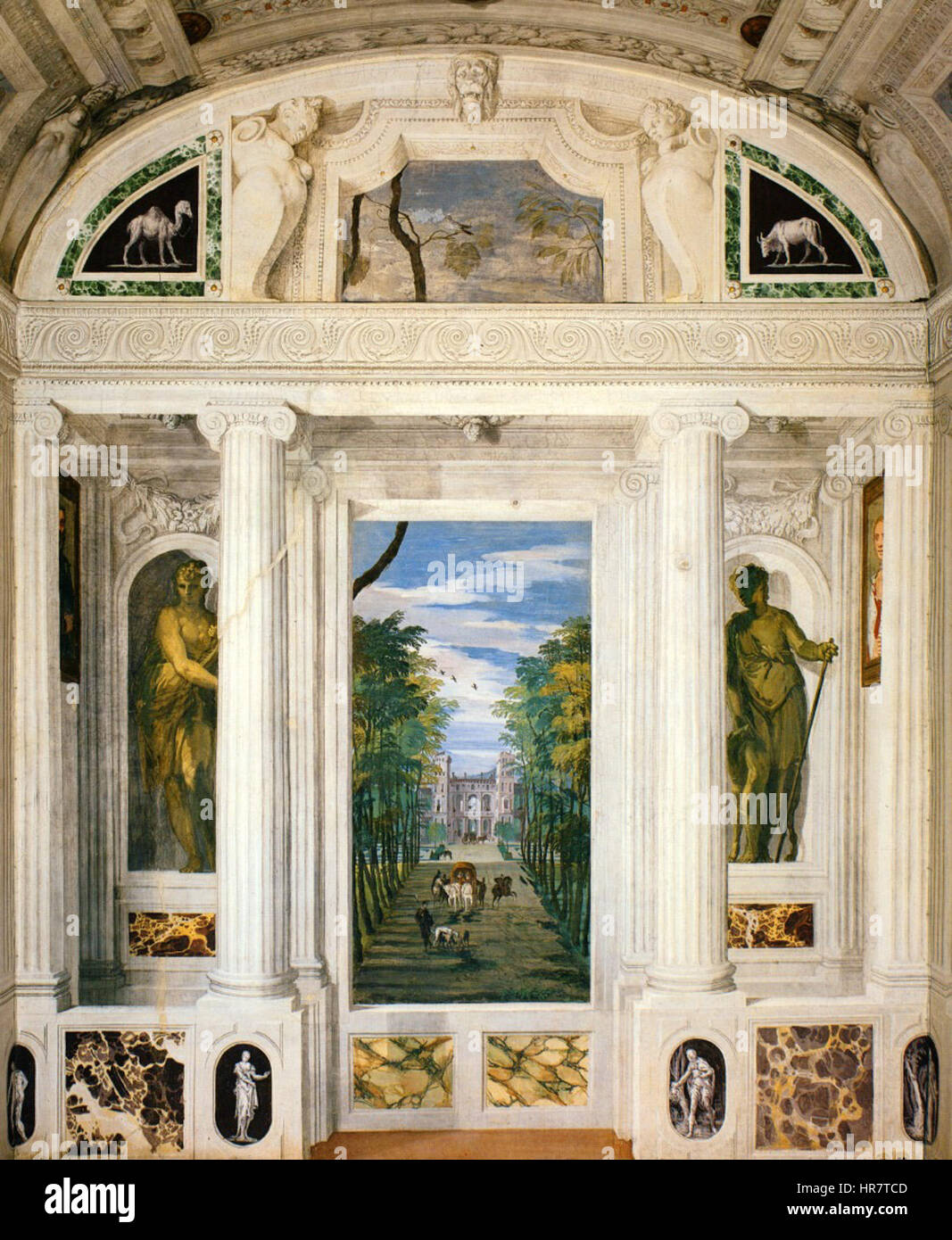 Veronese Villa Barbaro Stockfoto