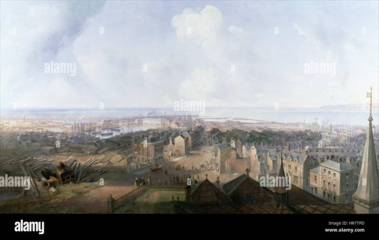 West Hartlepool im Jahr 1859 von John Wilson Carmichael Stockfoto