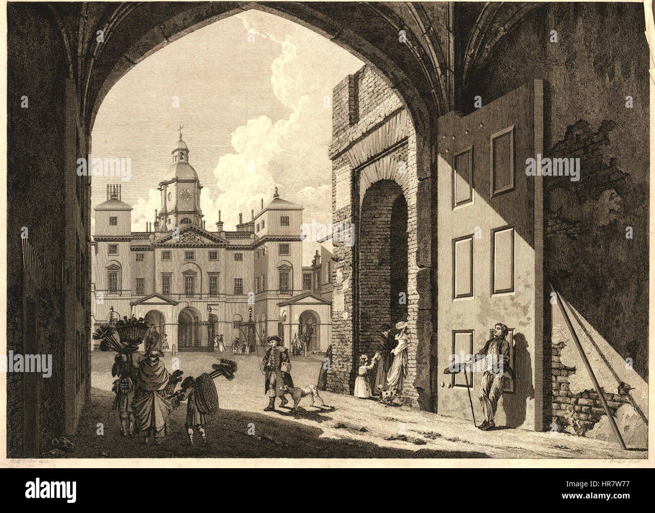 Die Horse Guards, durch Edward Rooker nach Michael Angelo Rooker, 1768 - bm 1978,U.3601 Stockfoto