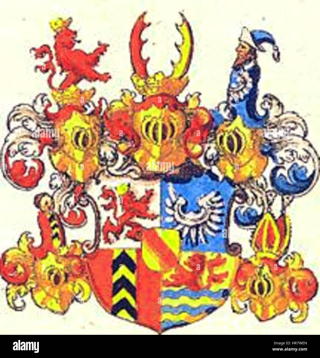 Wappen von Baden-Durlach Siebmacher V2 Stockfoto